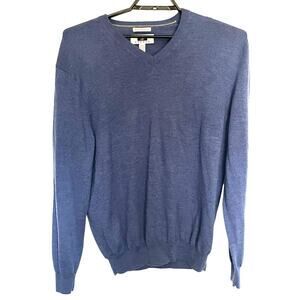 Joseph Abboud 100% Merino Wool Mens Sweater Size XXL Periwinkle Blue V-Neck